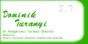 dominik turanyi business card