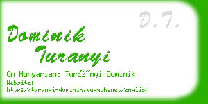 dominik turanyi business card